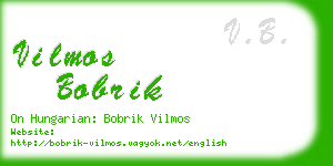 vilmos bobrik business card